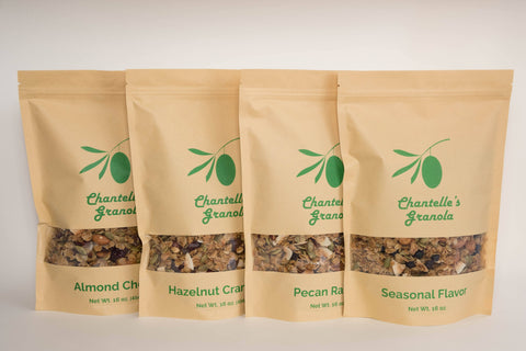 One-Pound Box of 4 (Almond Cherry, Hazelnut Cranberry, Pecan Raisin & Seasonal Flavor)