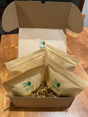 Holiday Gift Box of 4 Half-Pound (Almond Cherry, Hazelnut Cranberry, Pecan Raisin & Seasonal Flavor)