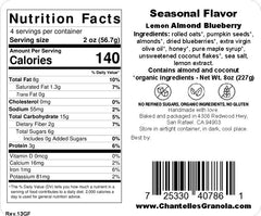 4 Pack Variety Half-Pound Bags (Almond Cherry, Hazelnut Cranberry, Pecan Raisin & Seasonal Flavor)